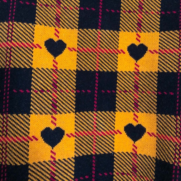 Alessandra Rich yellow heart knit checked cardigan - Picture 12 of 13